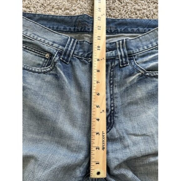 Guess Men's Boot Cut Denim Blue Jeans Size 33x31 Med Wash Loose Fit - Picture 7 of 14